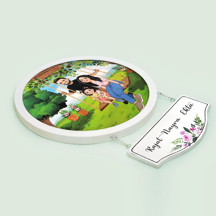 Photo Caricature Hanging Nameplate - Zwende