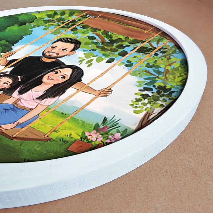 Photo Caricature Hanging Nameplate - Zwende