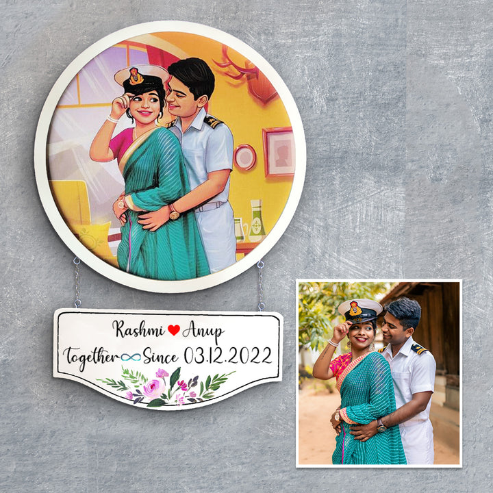 Photo Caricature Hanging Name Plate