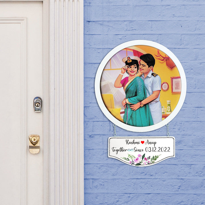 Photo Caricature Hanging Name Plate