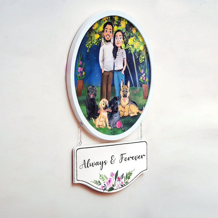 Photo Caricature Hanging Nameplate - Zwende