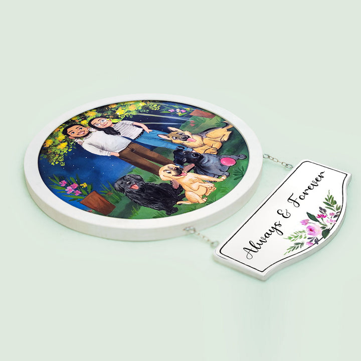 Photo Caricature Hanging Nameplate - Zwende