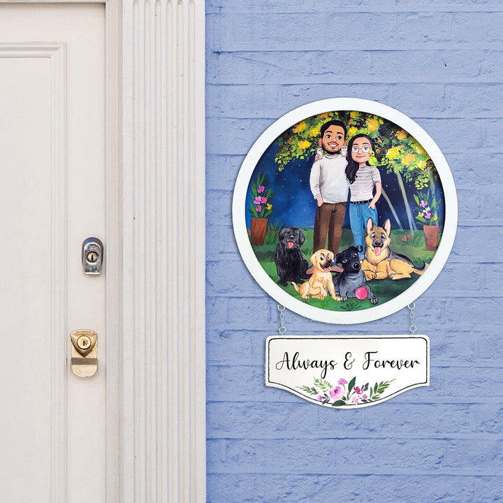 Photo Caricature Hanging Nameplate - Zwende