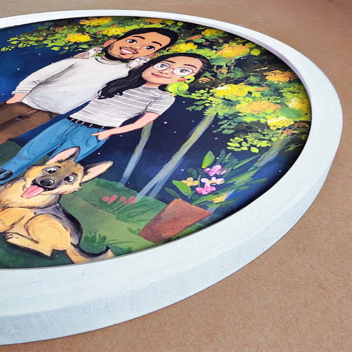 Photo Caricature Hanging Nameplate - Zwende