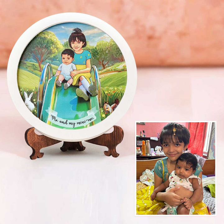 Photo Caricature Name Plate with Stand