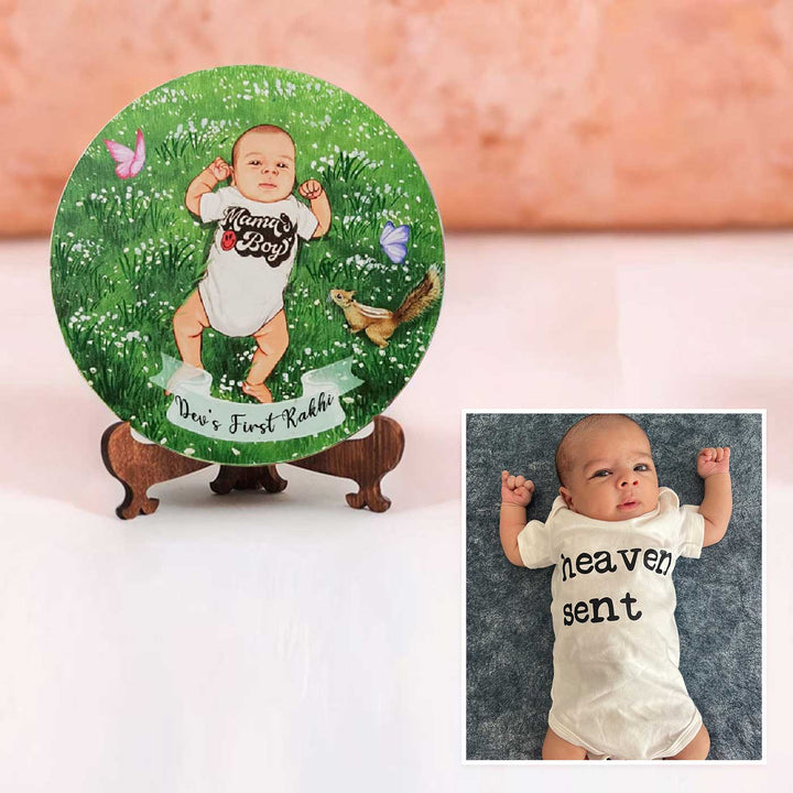 Photo Caricature Name Plate with Stand