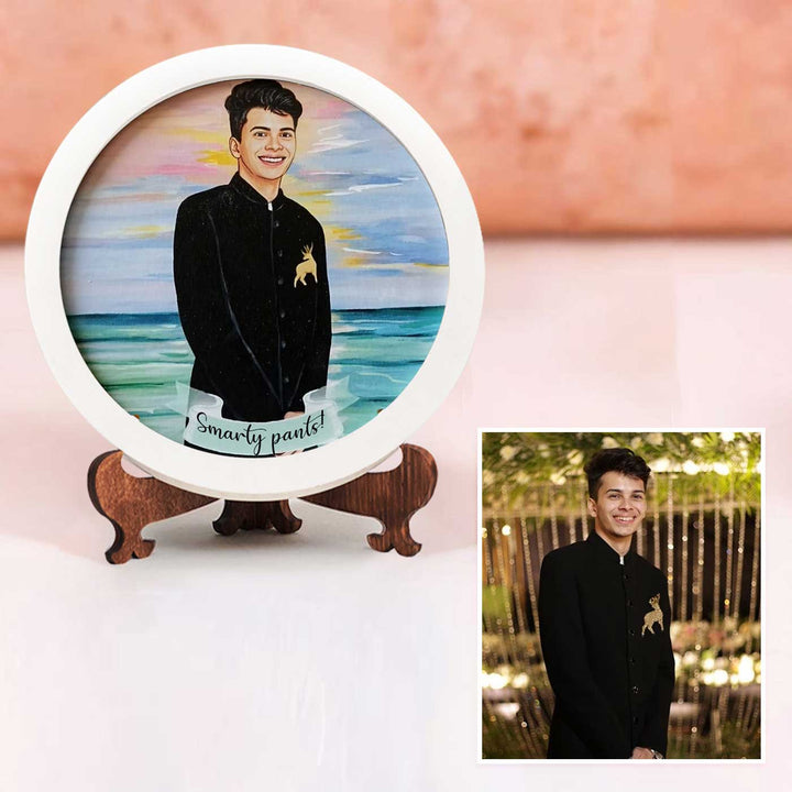 Photo Caricature Name Plate with Stand