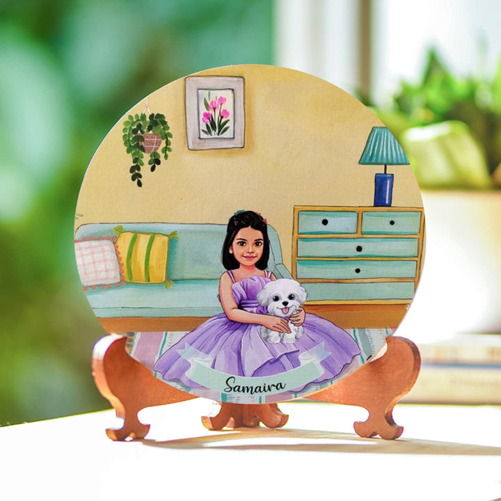 Photo Caricature Name Plate with Stand