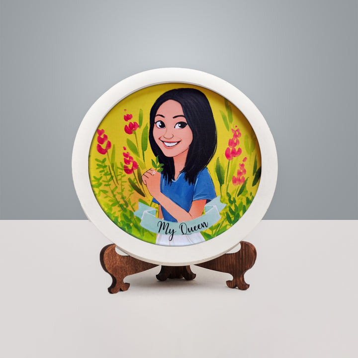 Photo Caricature Nameplate with Stand