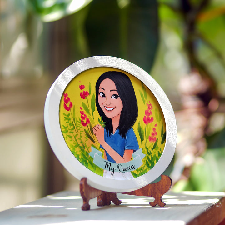 Photo Caricature Nameplate with Stand