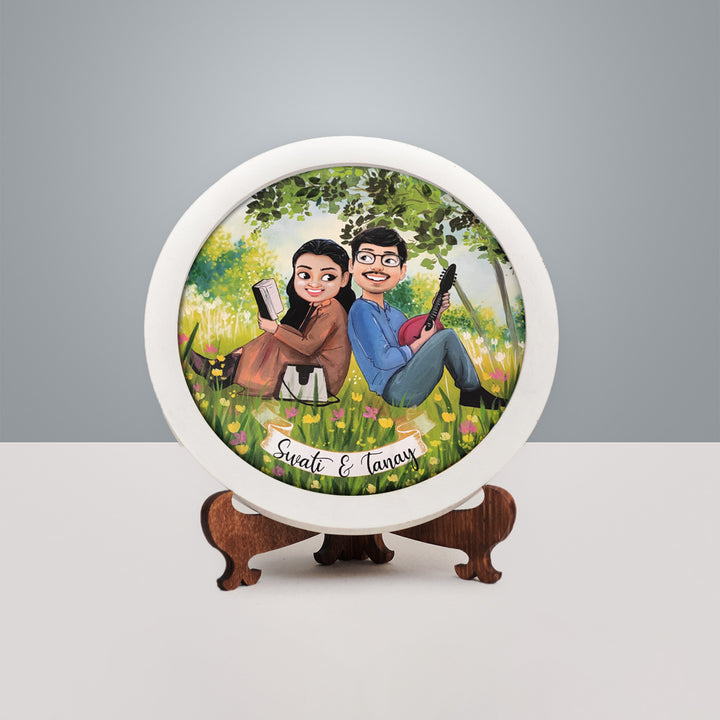 Photo Caricature Nameplate with Stand