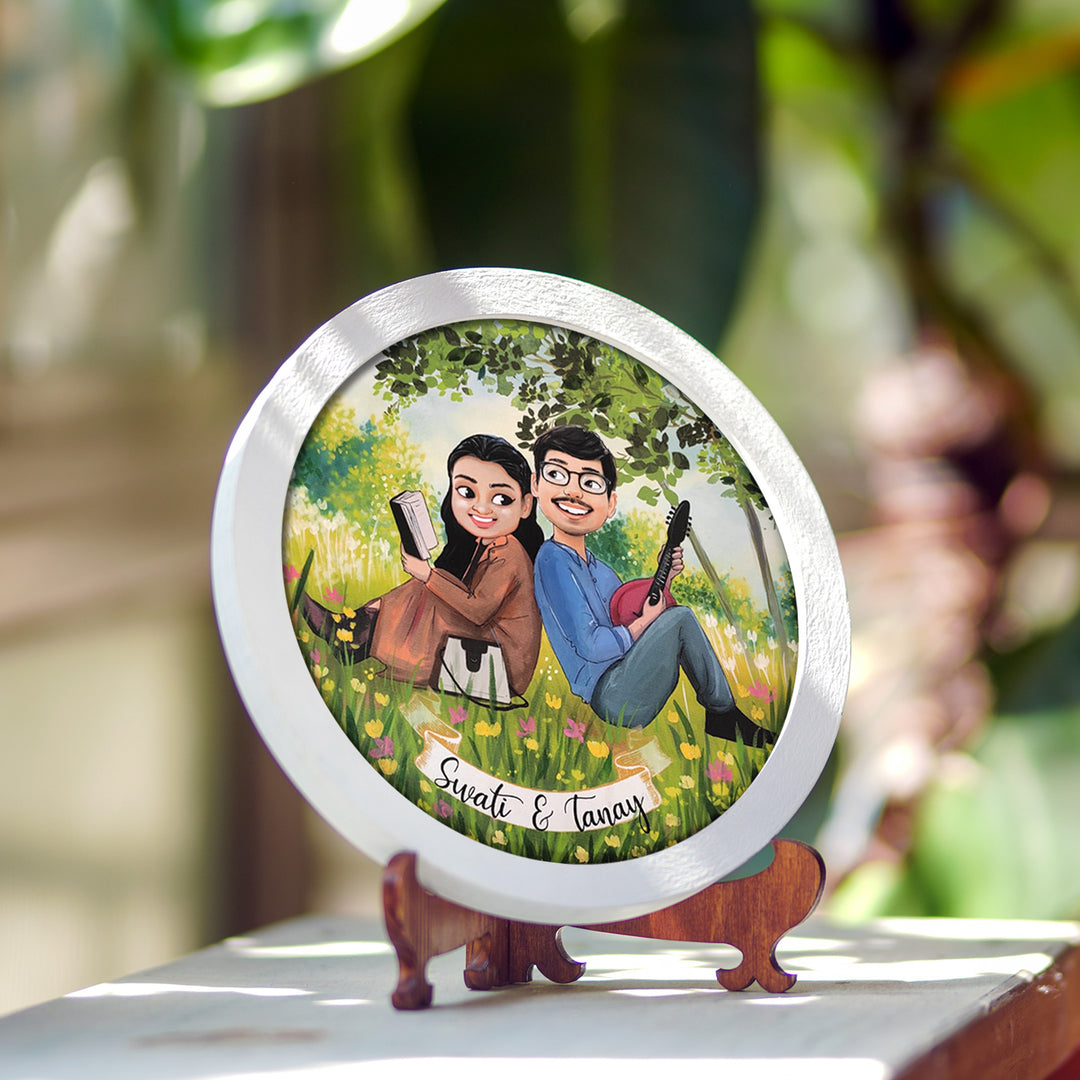 Photo Caricature Nameplate with Stand
