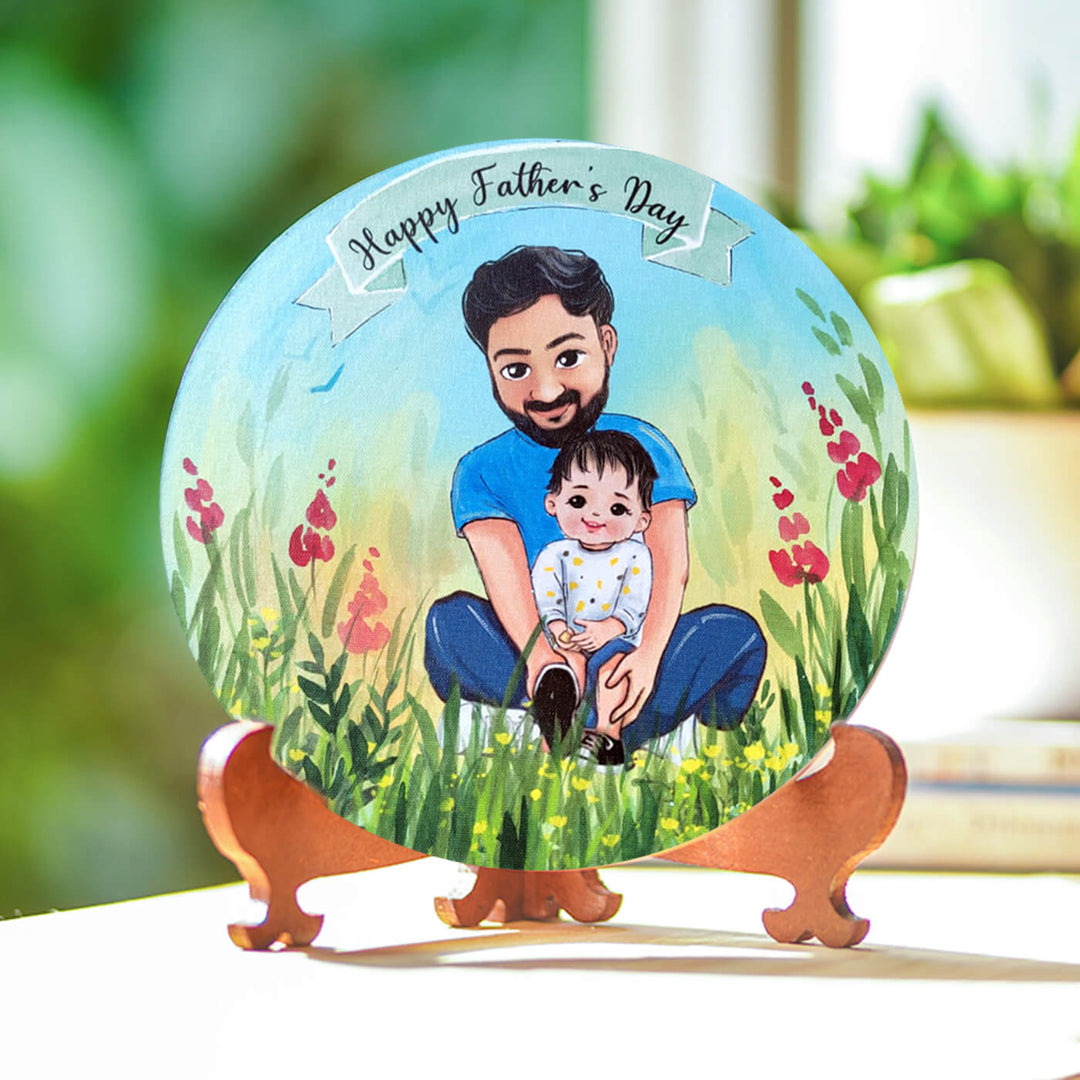 Photo Caricature Nameplate with Stand