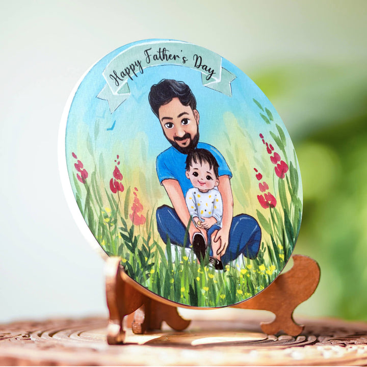 Photo Caricature Nameplate with Stand