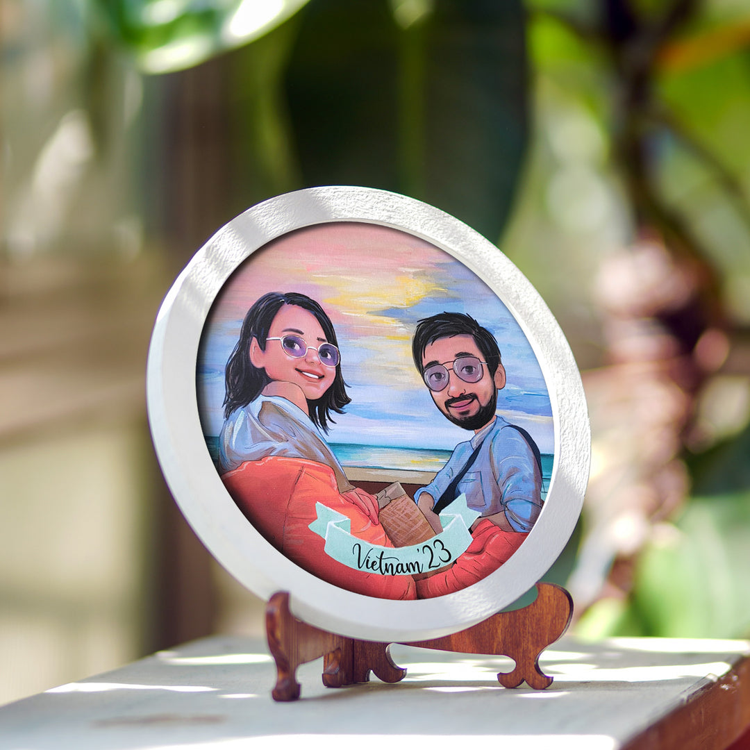 Photo Caricature Nameplate with Stand