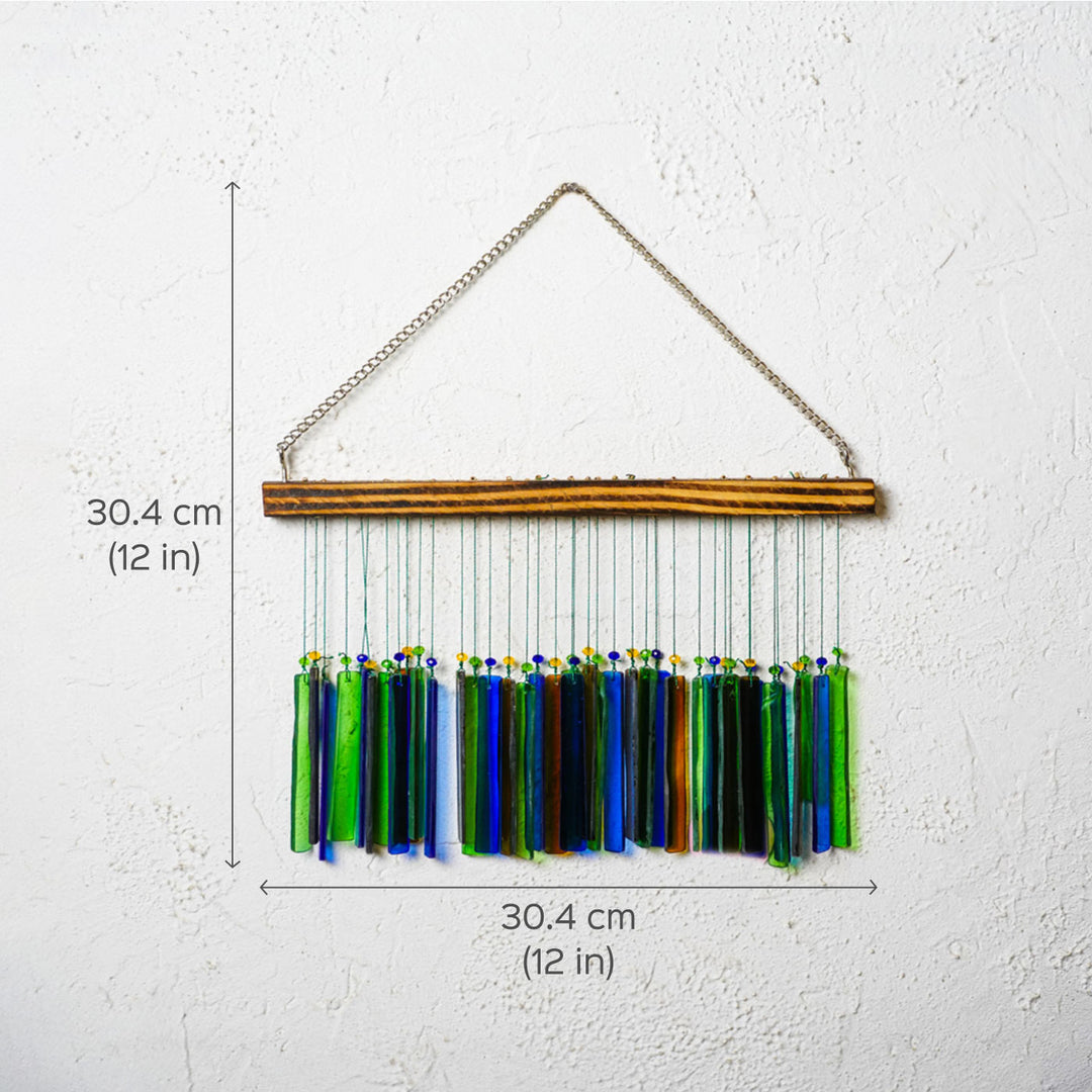 Colourful Rectangle Glass Windchime