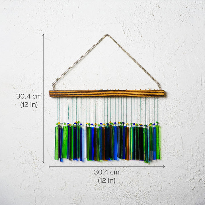 Colourful Rectangle Glass Windchime