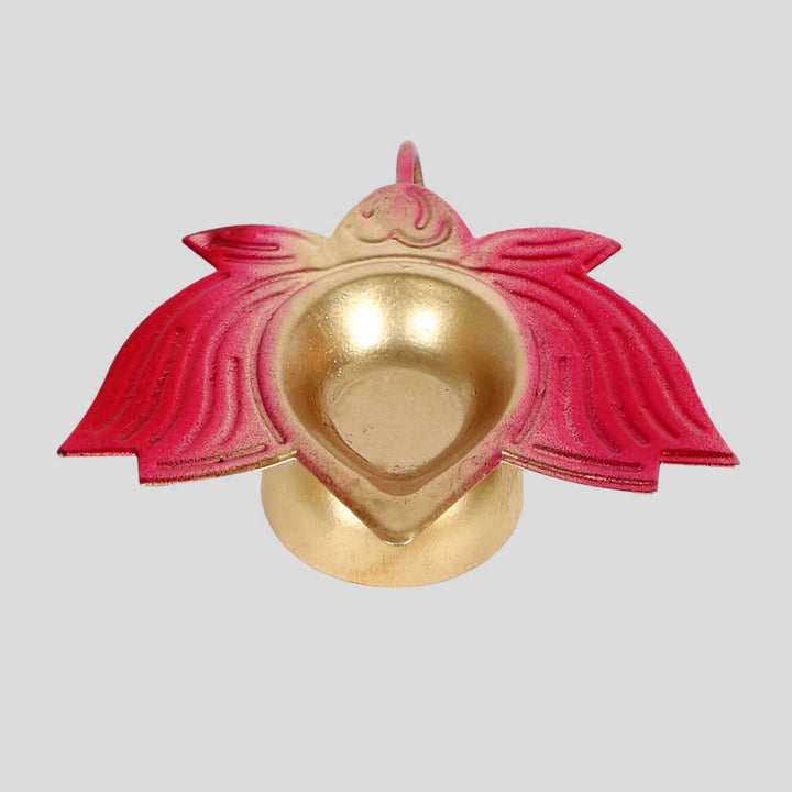 Set of 10 | Handmade Red Lotus Oil Lamp / Diya