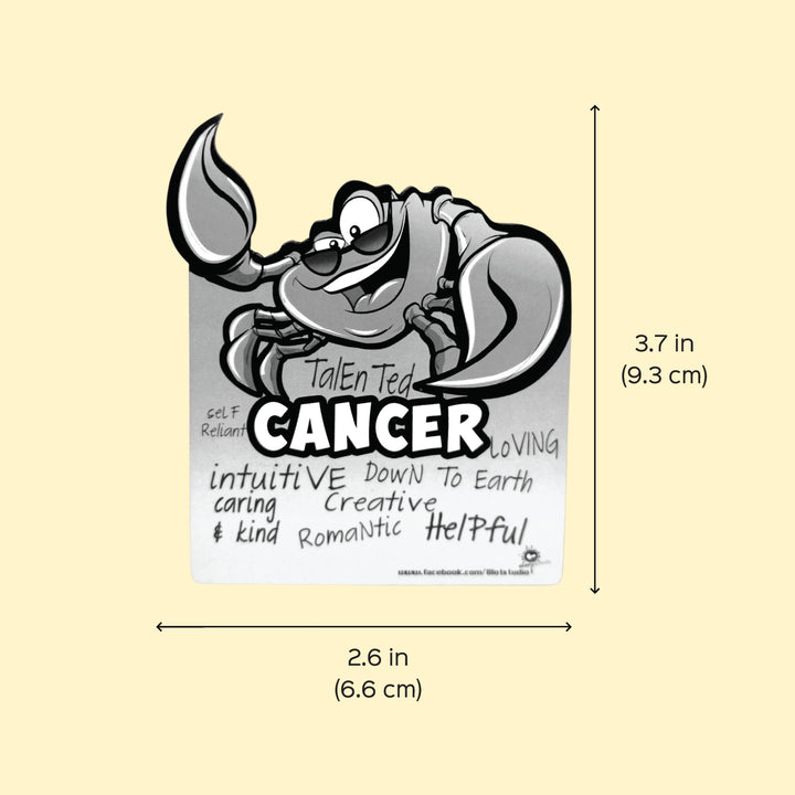 Printed Cancer Zodiac Sign MDF Wood Fridge Magnet