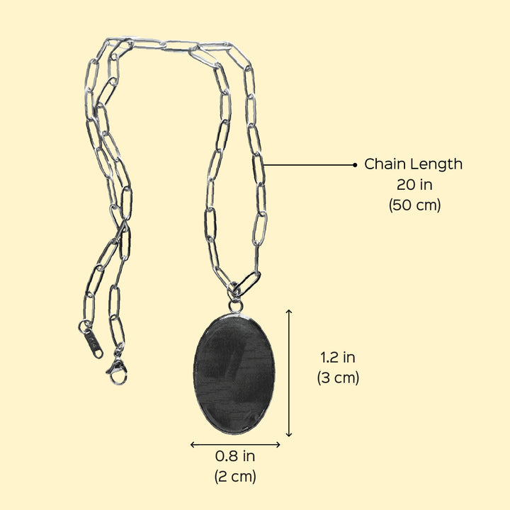 Illustrated White Ceramic Objects Inspired Resin & Stainless Steel Necklace