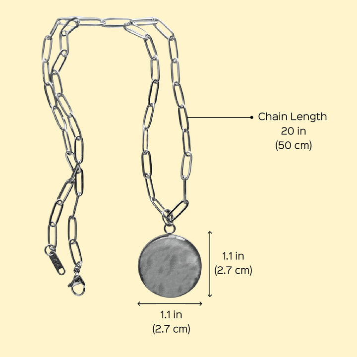 Illustrated Sparrow Theme Resin & Stainless Steel Necklace
