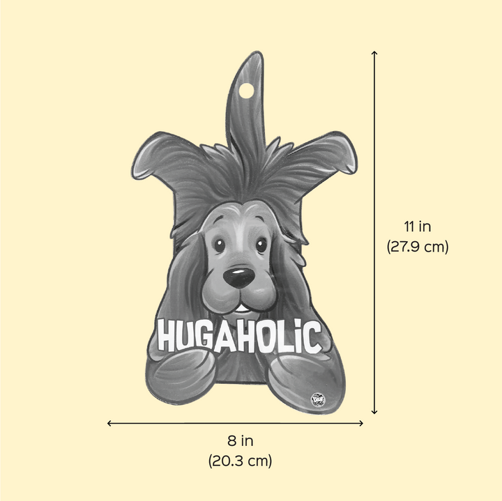 Printed Dog Theme "Hugaholic" MDF Wood Wall Decor