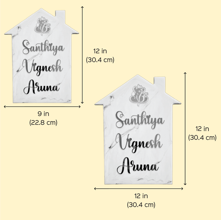 Personalized White House Shaped Resin Name Plate
