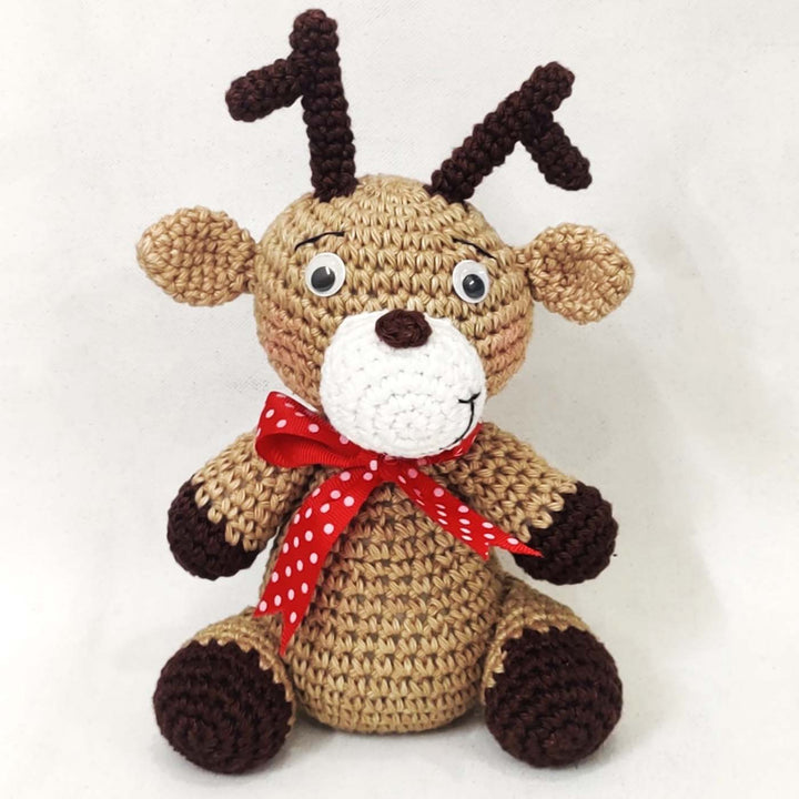 Handmade Crochet Reindeer Toy Crochet | Secret Santa Gift Ideas