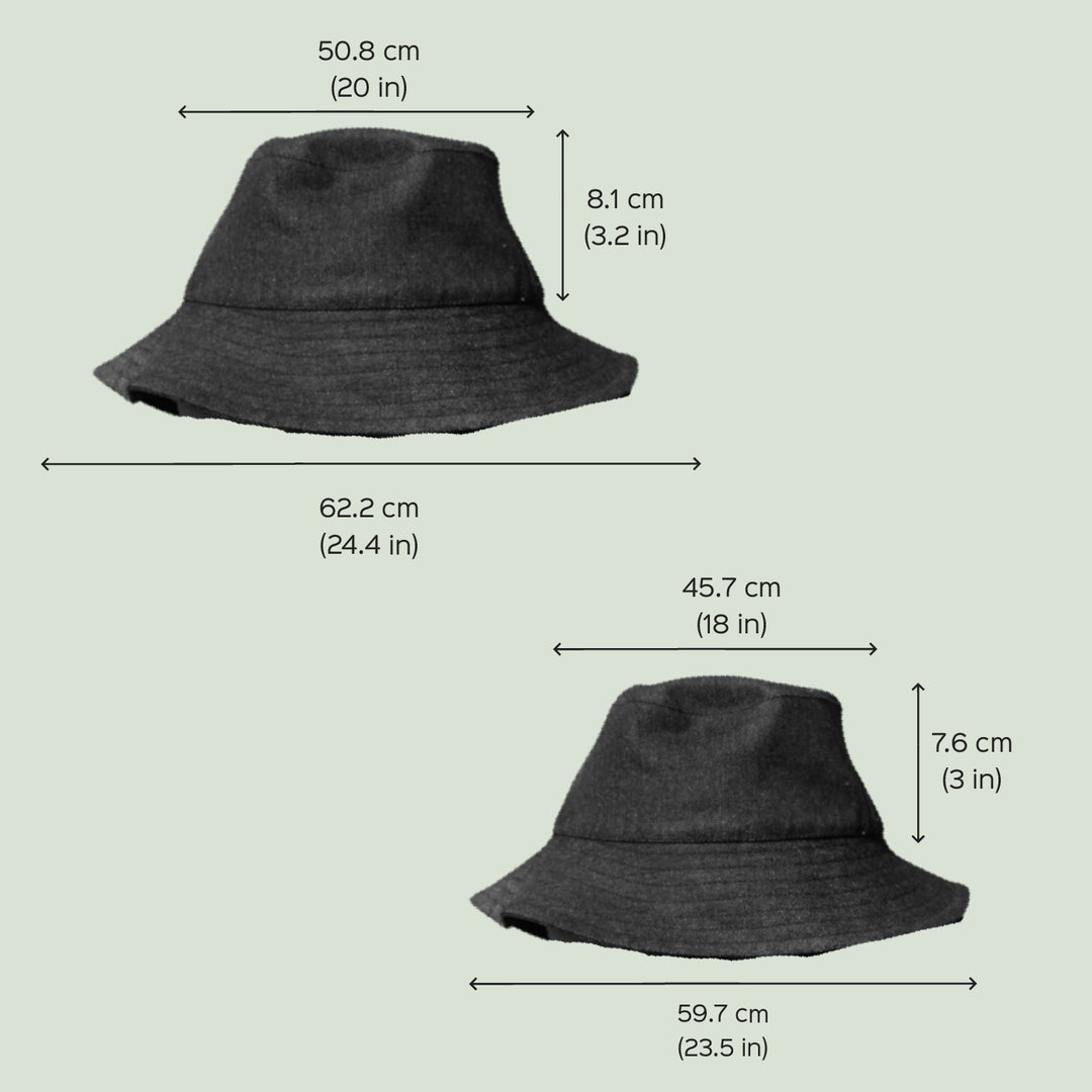 Repurposed Plain Denim Eco-Friendly Bucket Hat