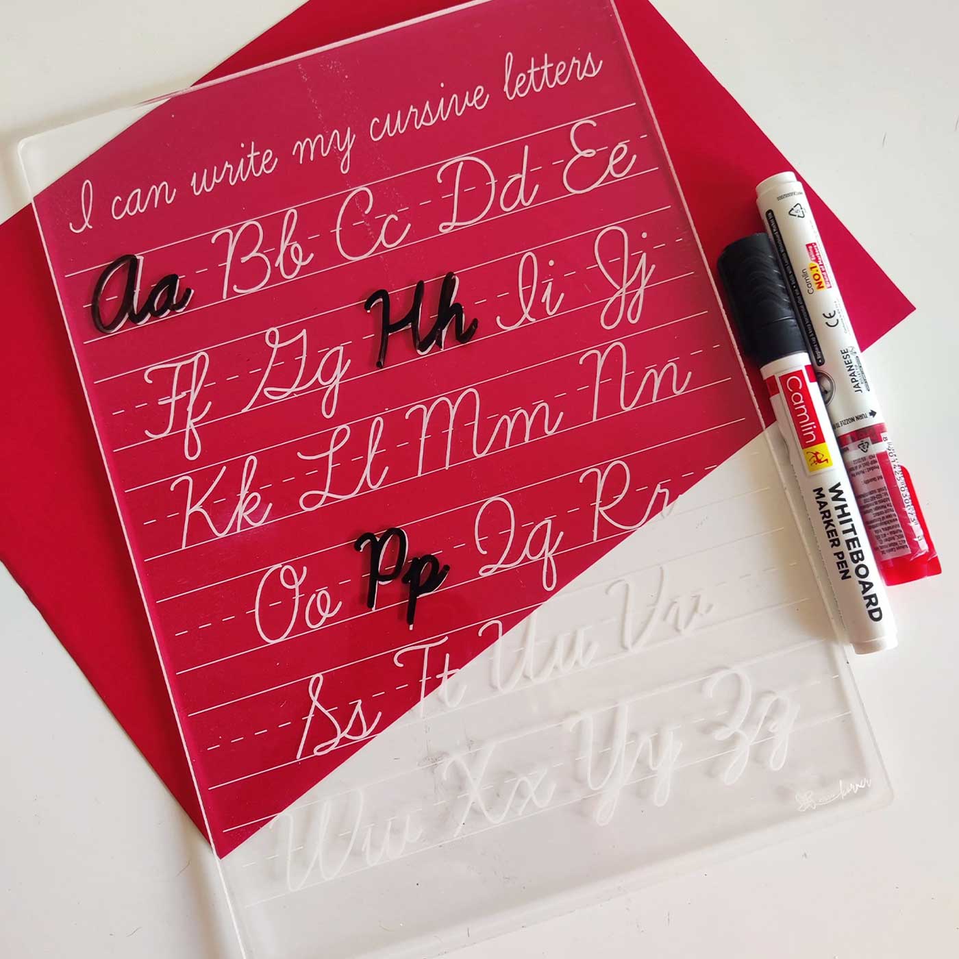 Buy Handmade Reusable Cursive Writing Tracing Tray Online On Zwende