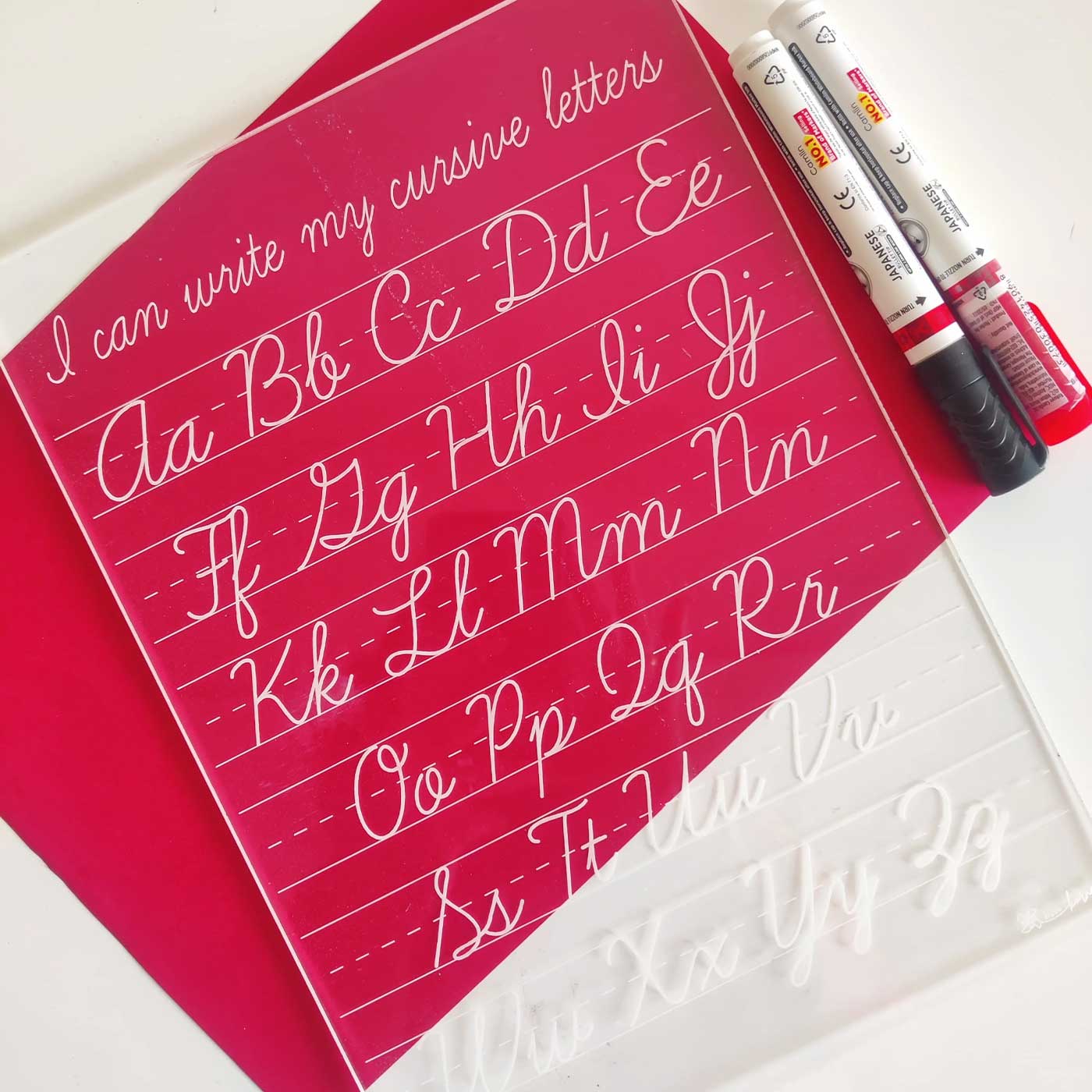 Cursive Kits Buy Handmade Reusable Cursive Writing Tracing Tray Online On Zwende
