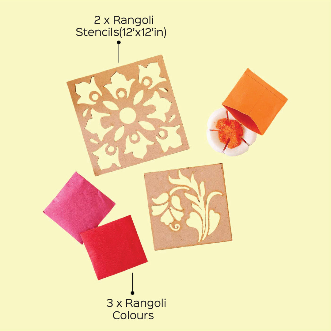 Reusable Rangoli Floral DIY Kit | Set of 5