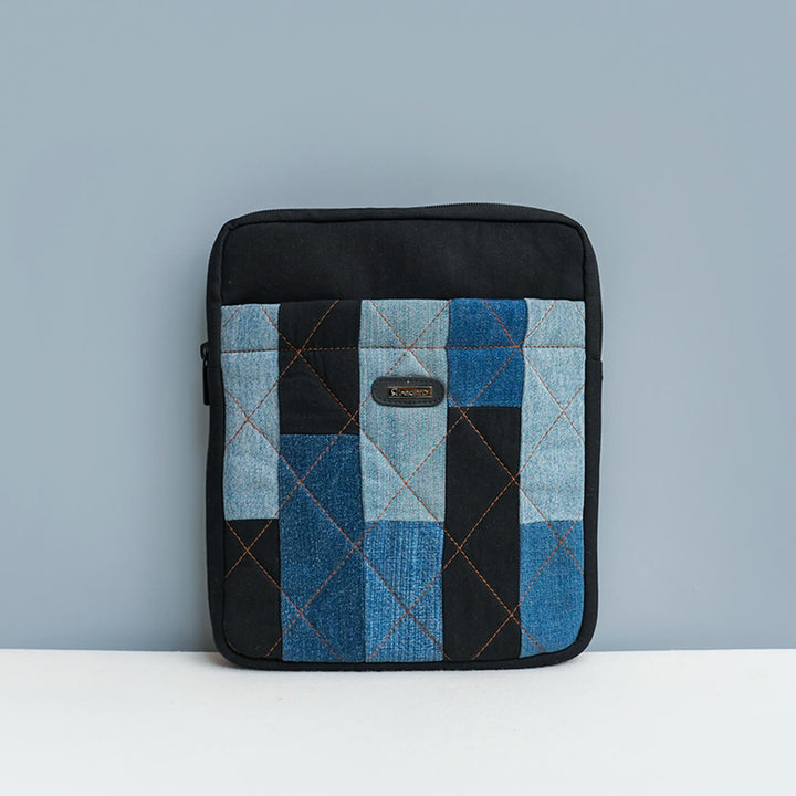 Handcrafted Upcycled Denim IPad Sleeve | 11 inch - Zwende