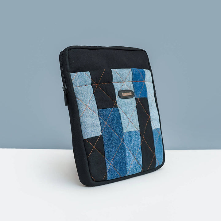 Handcrafted Upcycled Denim IPad Sleeve | 11 inch - Zwende