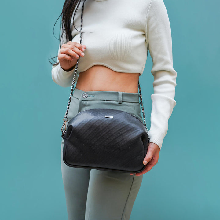 Handcrafted Upcycled Tyre Tube Party Sling Bag - Zwende