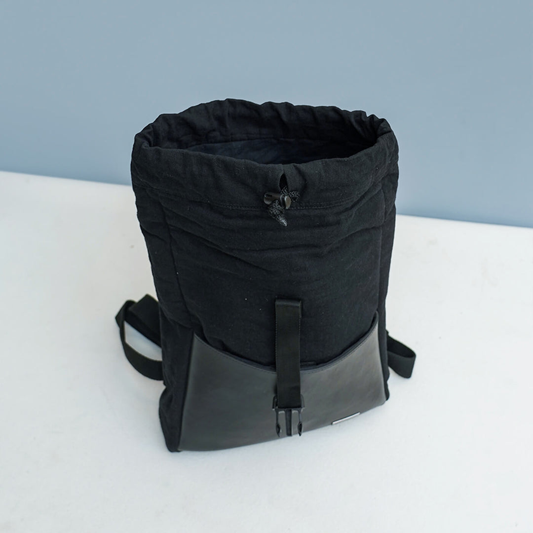 Handcrafted Upcycled Tyre Tube & Denim Rucksack