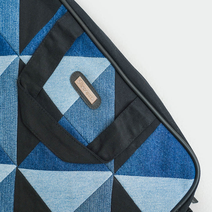 Handcrafted Upcycled Denim Laptop Bag | 15 inch - Zwende