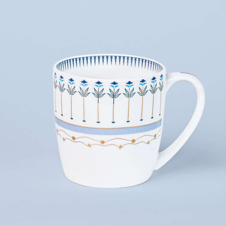 River Of Flowers Chai Porcelain Mugs | Set Of 6