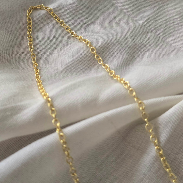 Handmade Rose Charm Brass Necklace