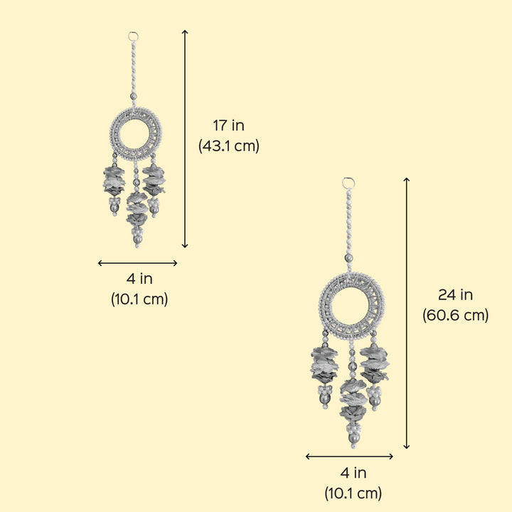 Handmade Beaded Multicolor Rose & Moti Hanging