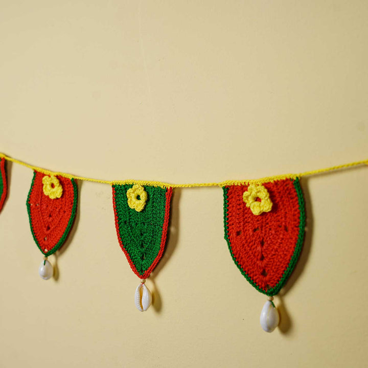 Hand-stitched Bright Crochet Toran
