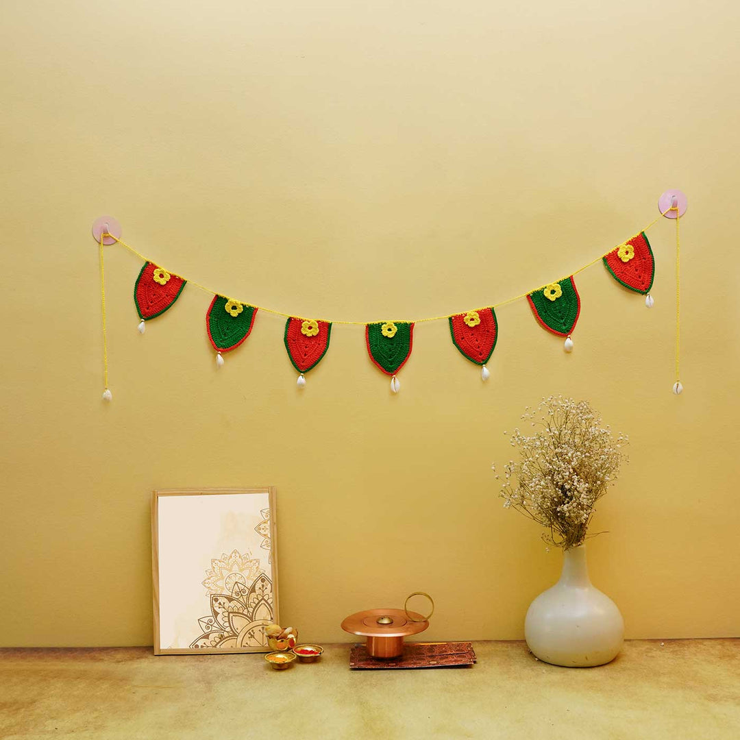 Hand-stitched Bright Crochet Toran