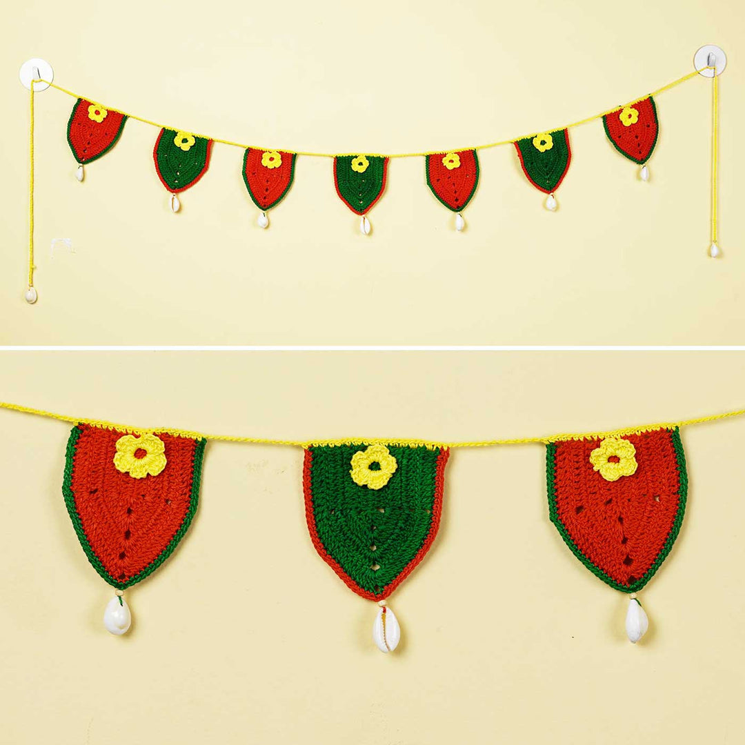 Hand-stitched Bright Crochet Toran