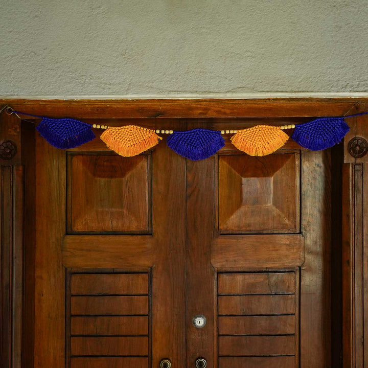 Handcrafted Shell Pattern Macrame Door Toran