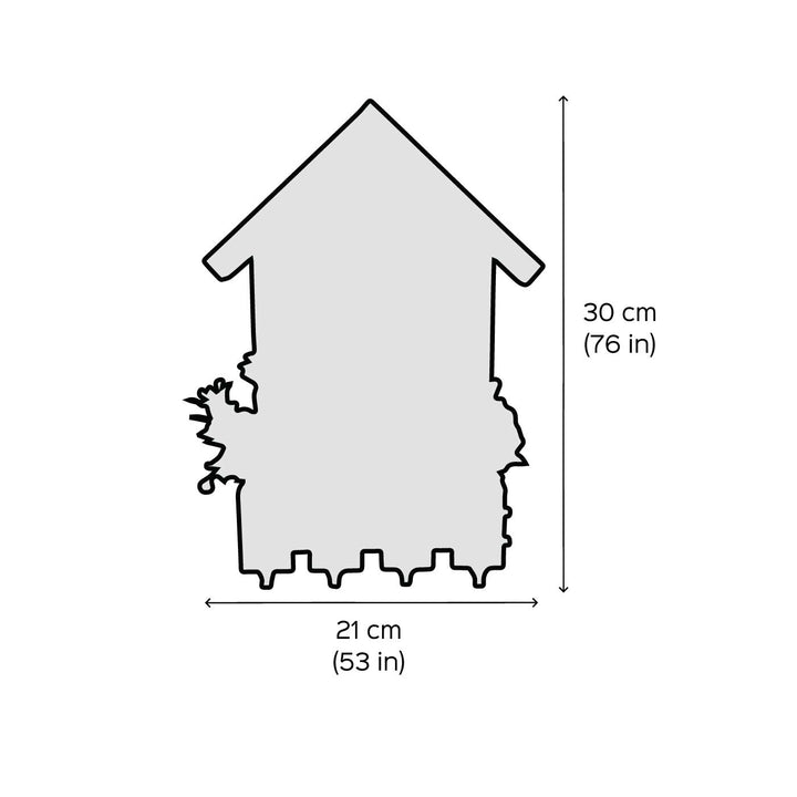 Home-Shaped MDF Wood Key Holder with Elegant Design