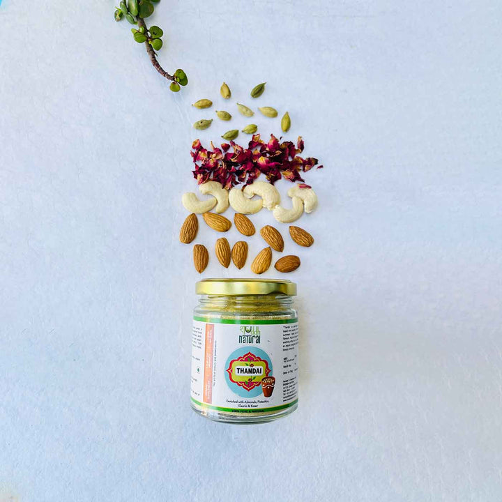 Ubtan based Herbal Gulal | Ayurvedic Thandai Powder | Floral Tisane | Natural Honey | Holi Gift Hamper | Set of 8