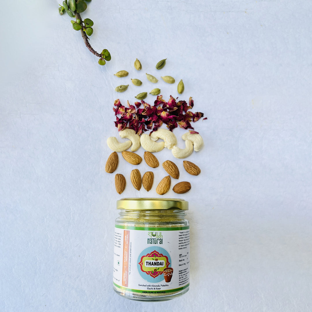 Ubtan Based Herbal Gulal | Ayurvedic Thandai Powder | Kashmiri Kahwa | Holi Gift Hamper | Set of 7