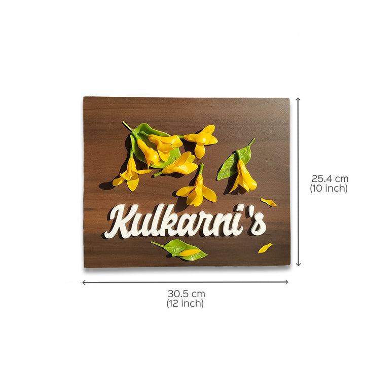 Handcrafted Personalized Sonchafa Wooden Square Nameplate - Zwende