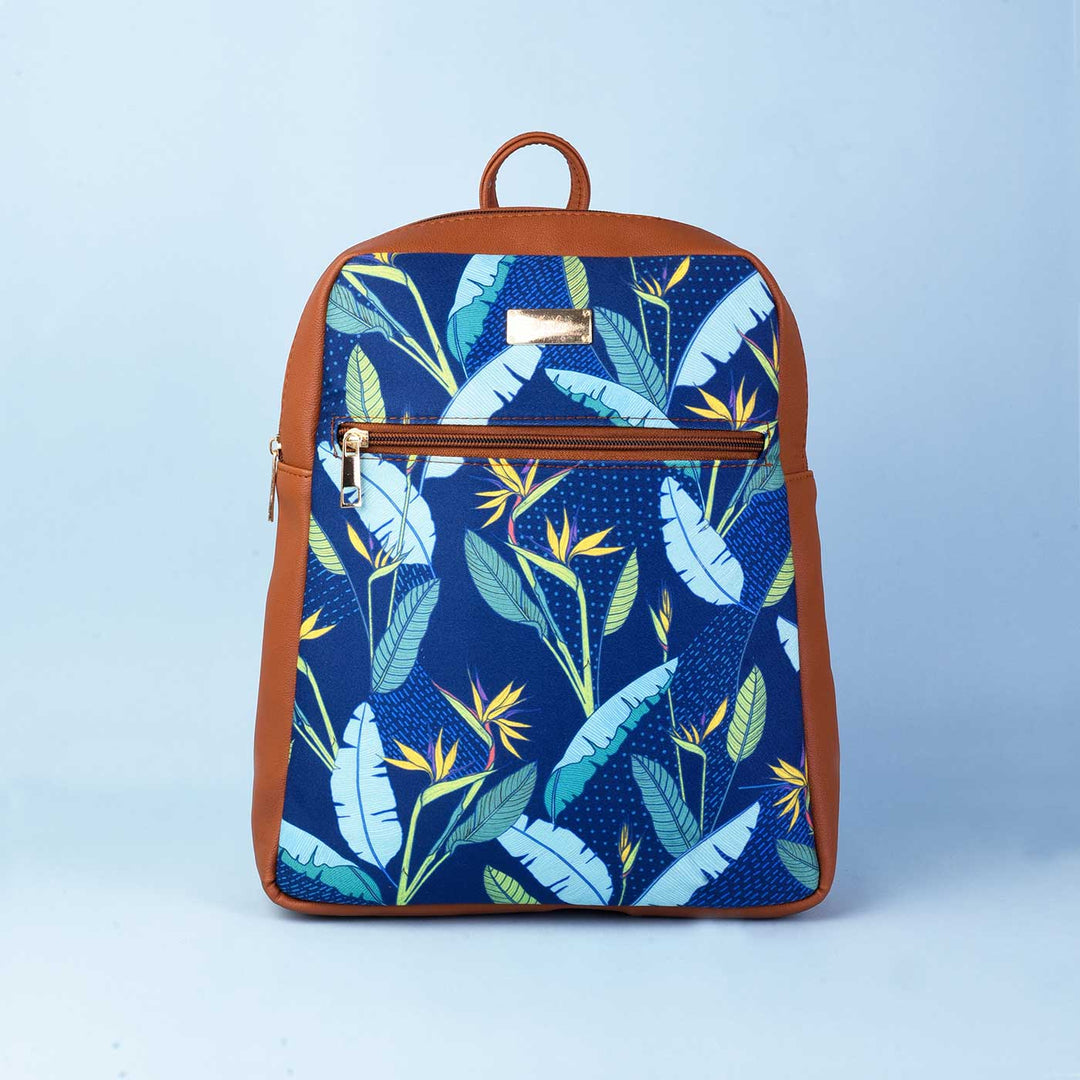 blue bird leather backpack Buy Birds of Paradise Vegan Leather Backpack Online On Zwende