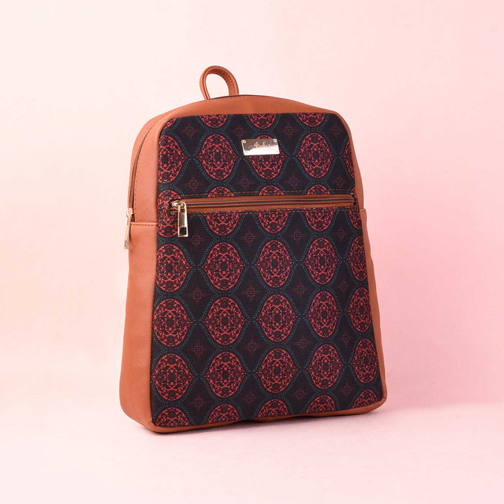 Regal Damask Vegan Leather Backpack